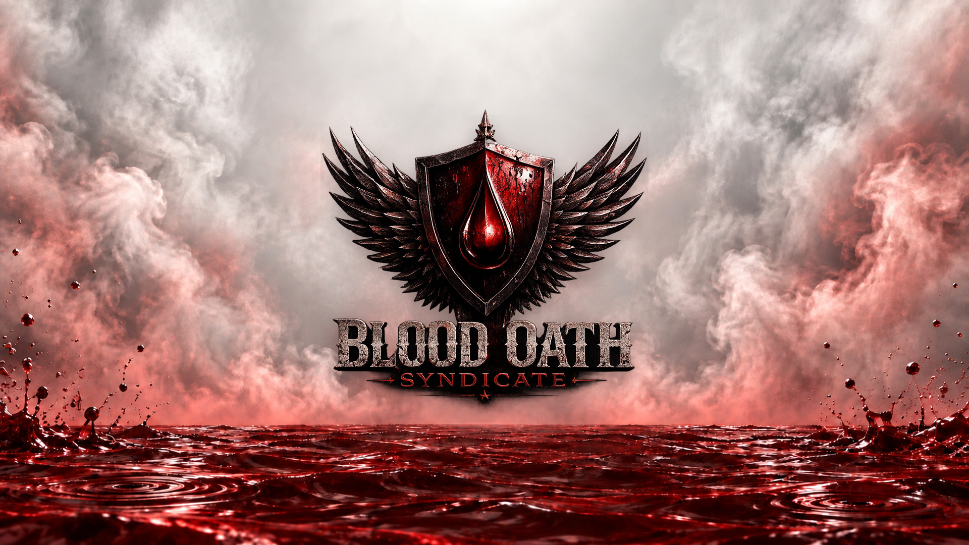 Blood Oath Syndicate winged shield above a Field Command crimson sea